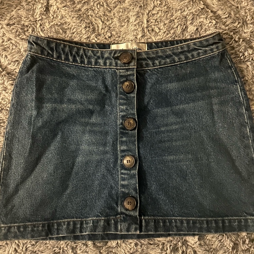 Reformation denim mini skirt
